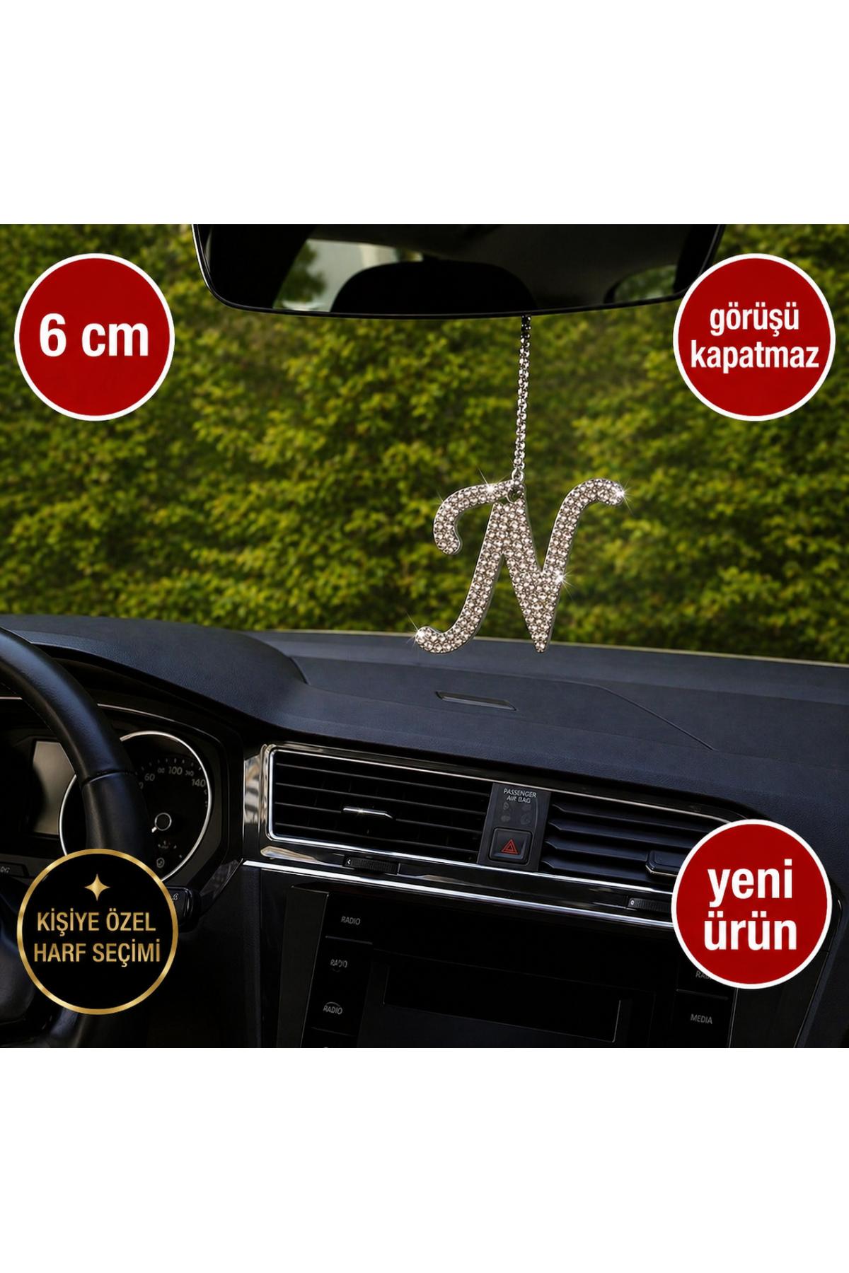 GÖRÜŞ ENGELLEMEZ 6 CM İKİ TARAFI TAŞLI N HARF DİKİZ SÜSÜ