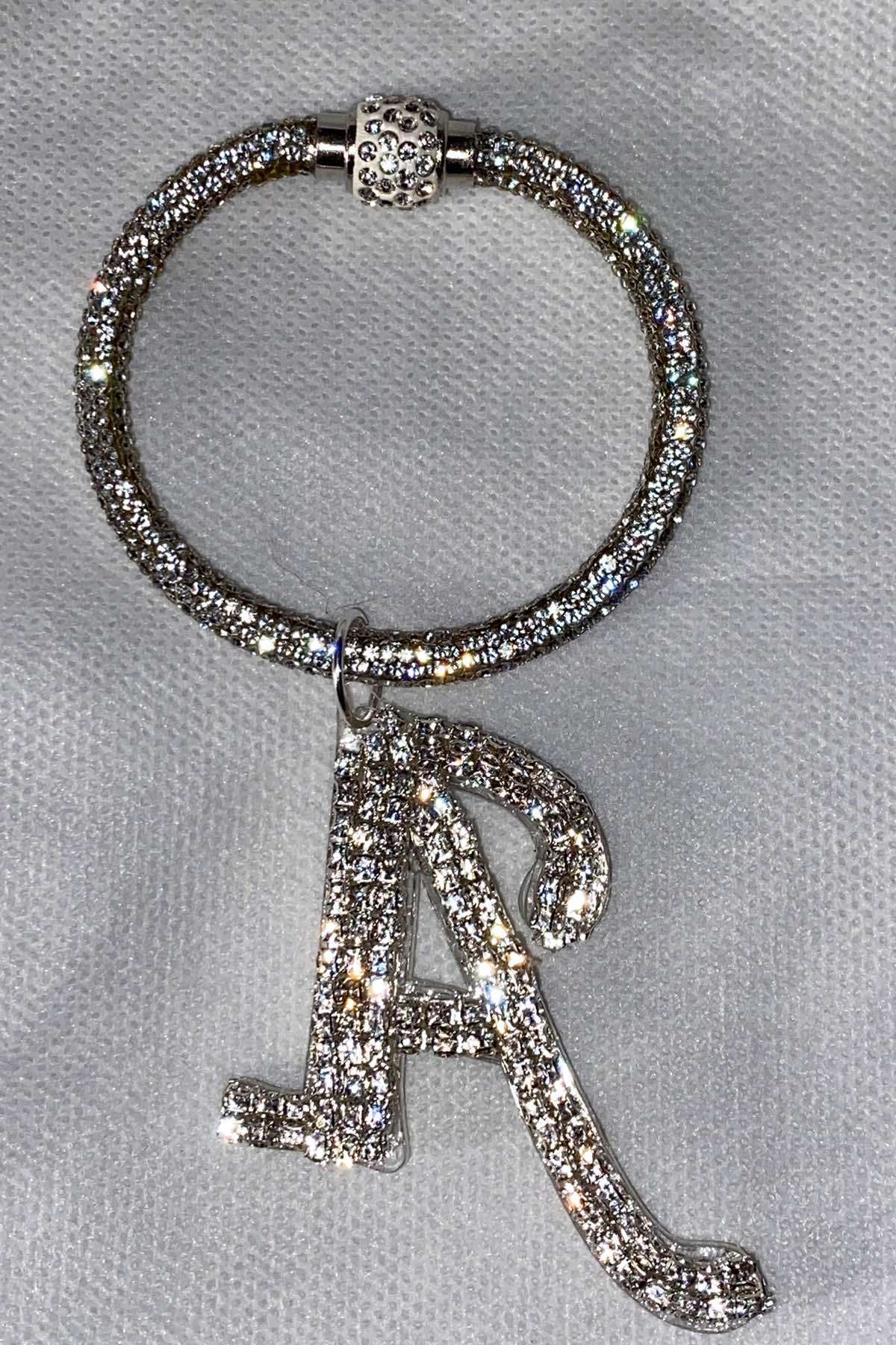 Swarovski Taşlı Bileklik Anahtarlık A Harfli