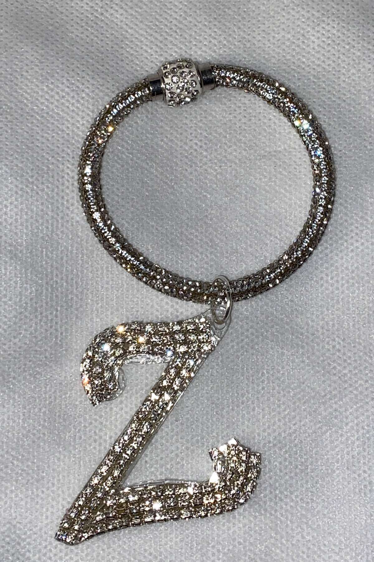 Swarovski Taşlı Bileklik Anahtarlık Z Harfli