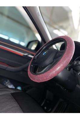 Pembe swarovski taşlı Direksiyon Kılıfı 35/40 cm tüm araçlara uygun