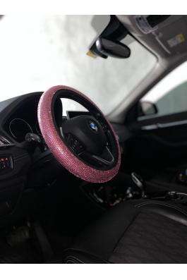 Pembe swarovski taşlı Direksiyon Kılıfı 35/40 cm tüm araçlara uygun