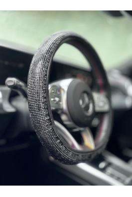 Peugeot uyumlu kristal siyah taşlı direksiyon kılıfı