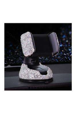 Swarovski Gümüş Taşlı Vakumlu Telefon Tutacağı