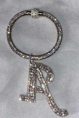 Swarovski Taşlı Bileklik Anahtarlık A Harfli