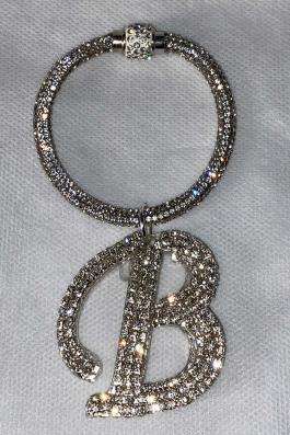 Swarovski Taşlı Bileklik Anahtarlık B Harfli