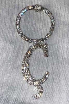 Swarovski Taşlı Bileklik Anahtarlık Ç Harfli