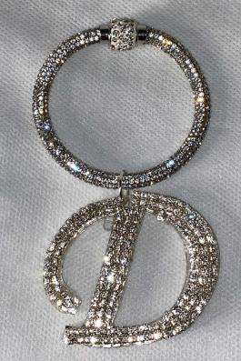 Swarovski Taşlı Bileklik Anahtarlık D Harfli