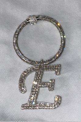 Swarovski Taşlı Bileklik Anahtarlık E Harfli