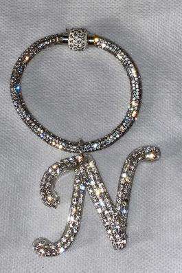 Swarovski Taşlı Bileklik Anahtarlık N Harfli