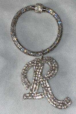 Swarovski Taşlı Bileklik Anahtarlık R Harfli
