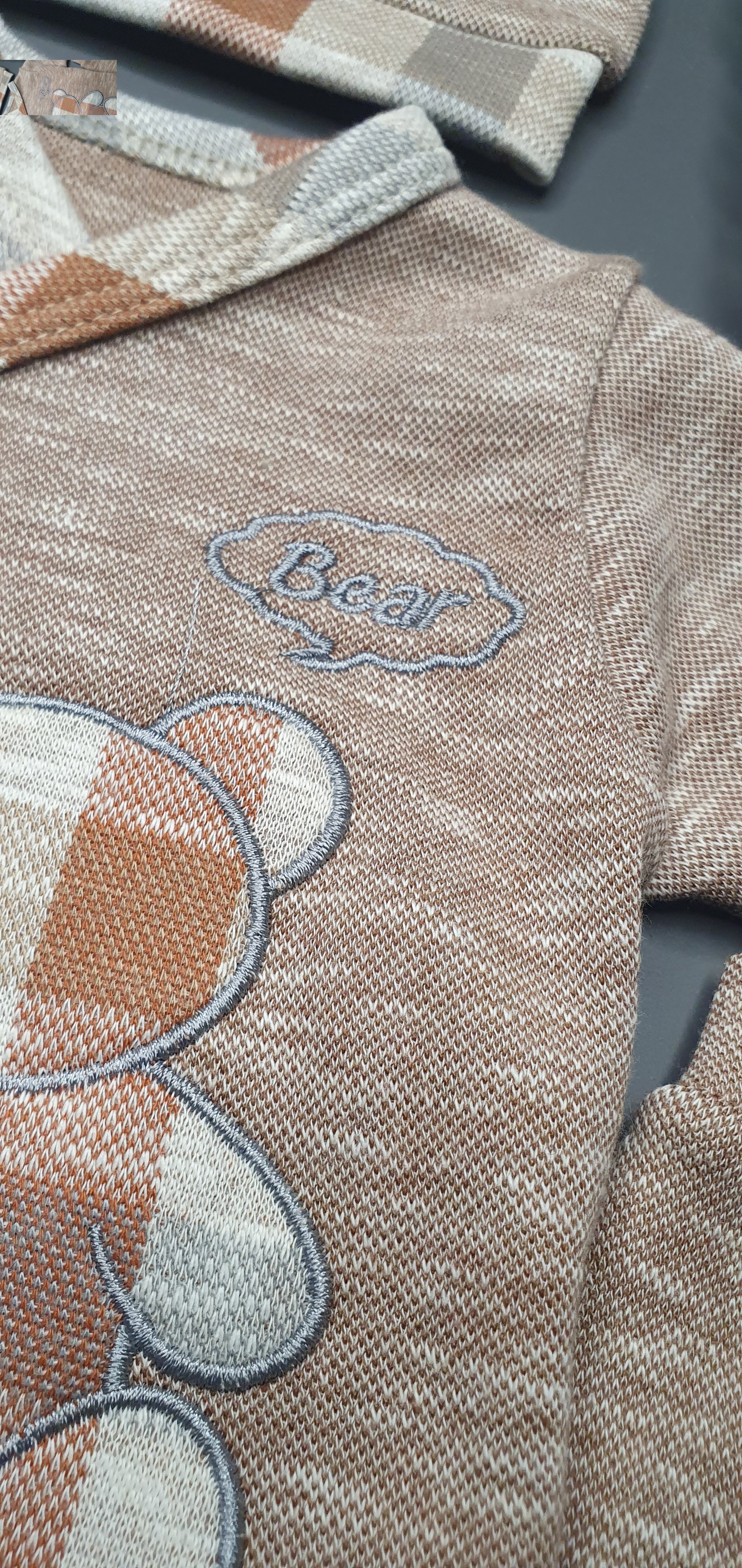 Beyaz Bebe Ayılı Beşli Bebe Takım