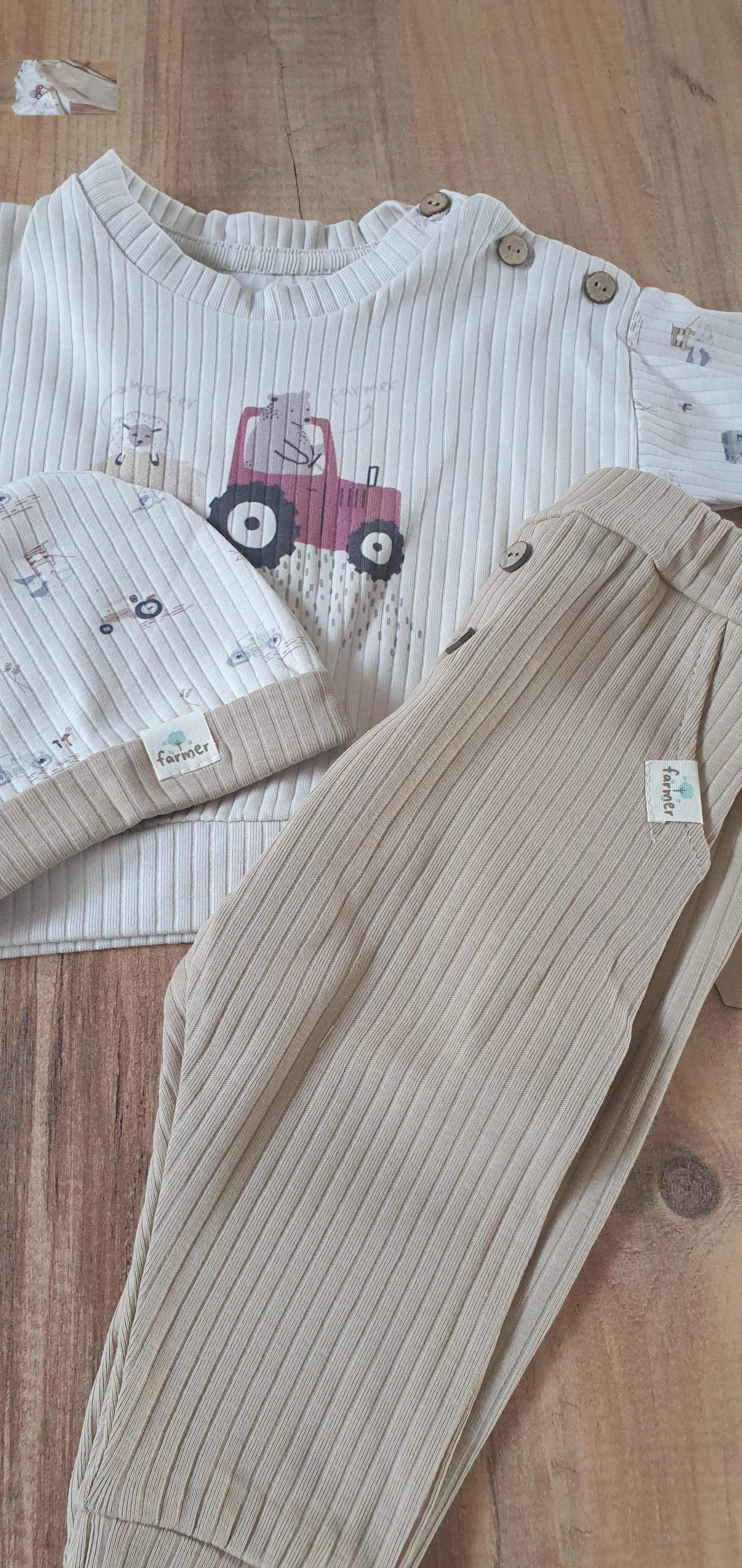 By Bubbles Farmer Şapkalı Takım