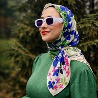 Flower Desen Mor Soft Eşarp