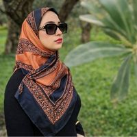 Mozaik Desen Turuncu Soft Eşarp