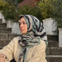 Zebra Desen Yeşil Soft Eşarp